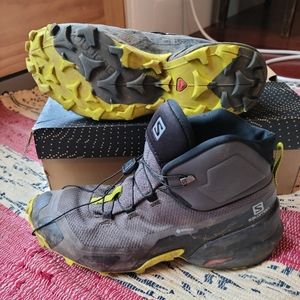 Solomon Cross Hike Mid GTX| Men's 8/women's 9.5| lime/gray